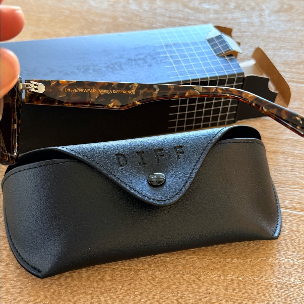Diff Eyewear Amara Glitter Tortoise polarized NWT - image 3